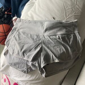 lululemon athletica Light Gray Athletic Shorts